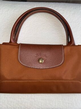 Longchamp Le Pliage Foldable Tote in Cognac BROWN
